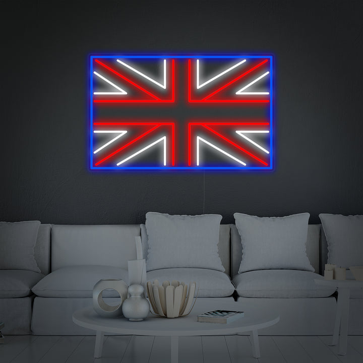 "Storbritanniens Flag" Neonskilt