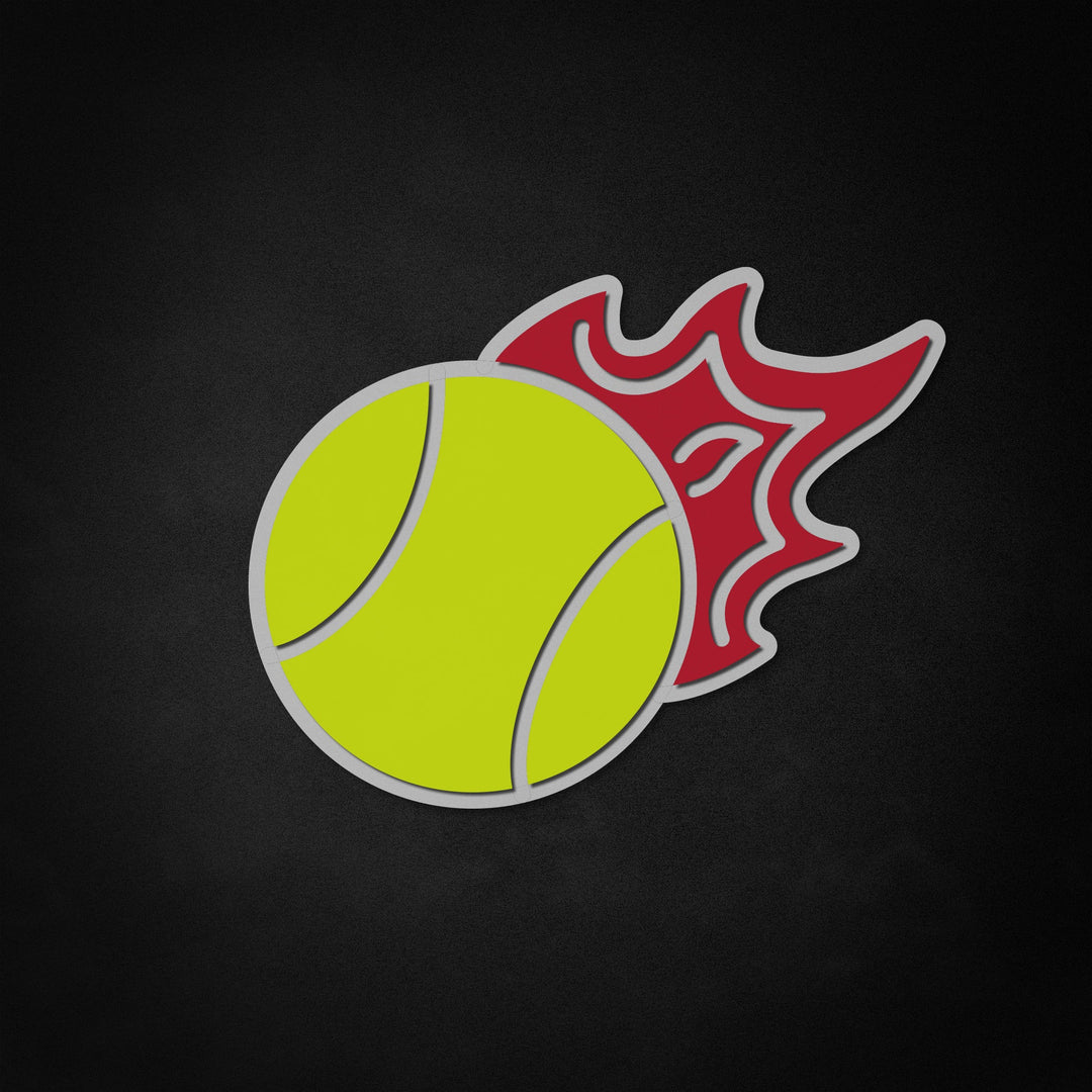 "Flammende tennisbold" Neon Like