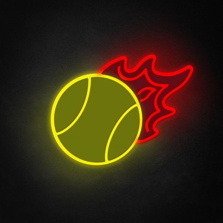 "Flammende tennisbold" Neon Like