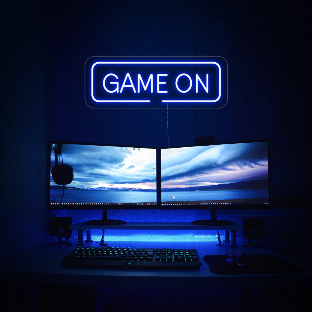 "Game On, Game Wall Art" Neonskilt