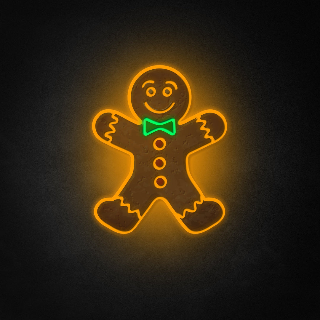 "Gingerbread Man Cookie, ferieindretning" Neon Like