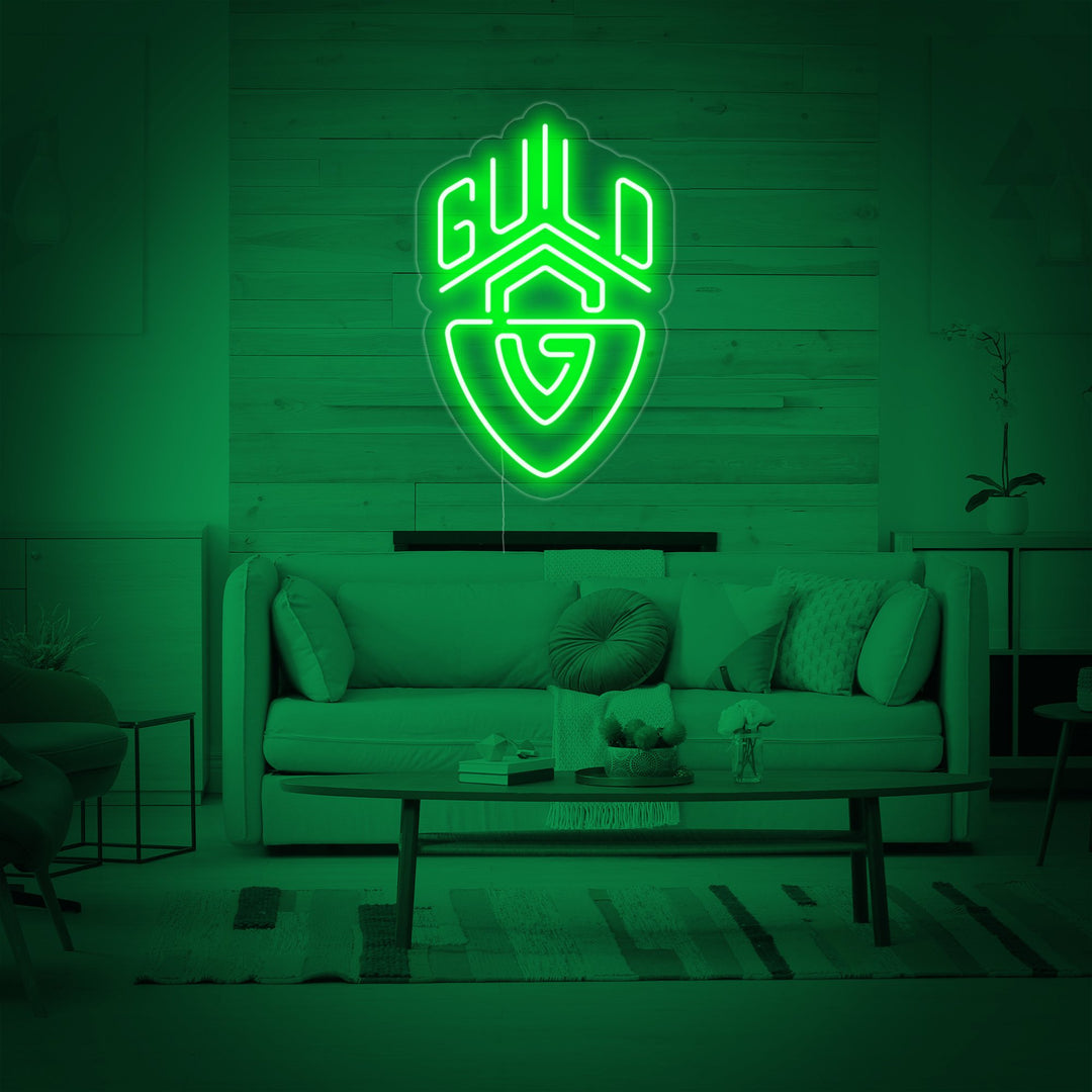 "Guild, guitarer" Neonskilt