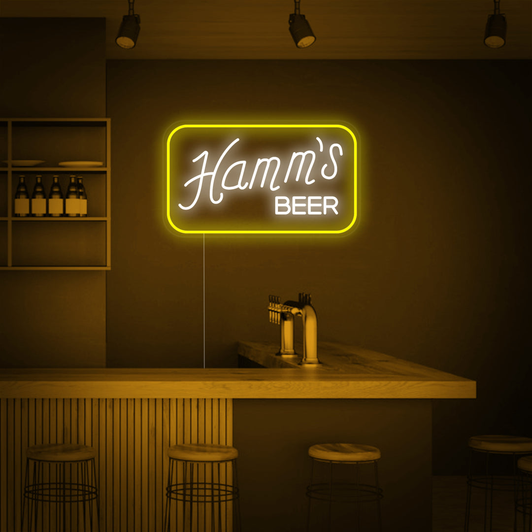 "Hamms Ølbar" Neonskilt