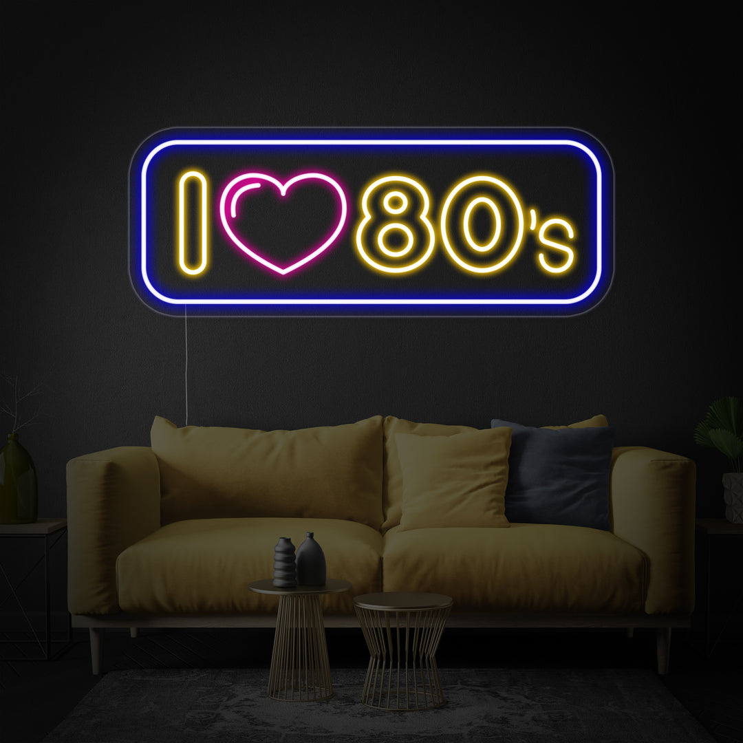 "I 80s" Neonskilt