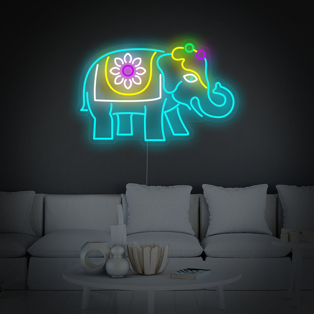 "Indisk Elefant" Neonskilt