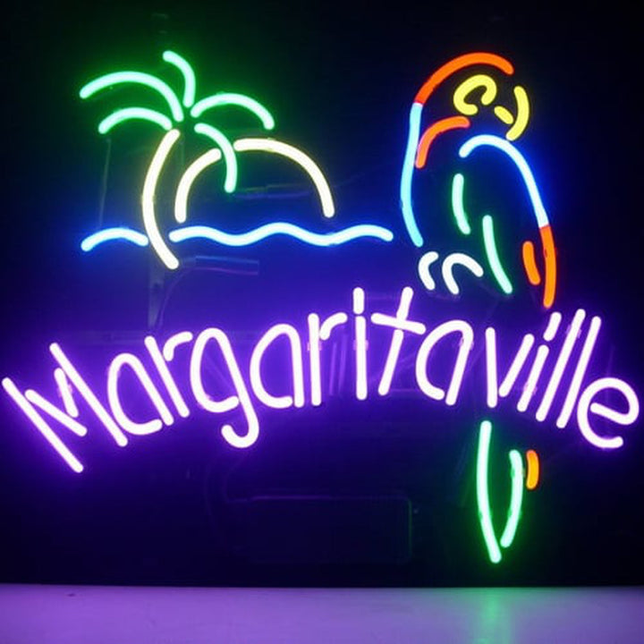 "Jimmy Buffett Margaritaville Paradise Parrot Beer" Neonskilt