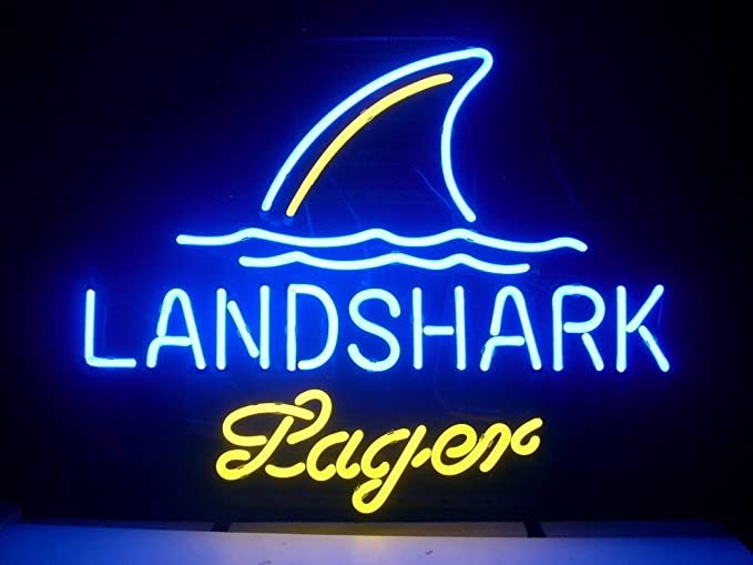 "Shark Lager Beer Bar" Neonskilt