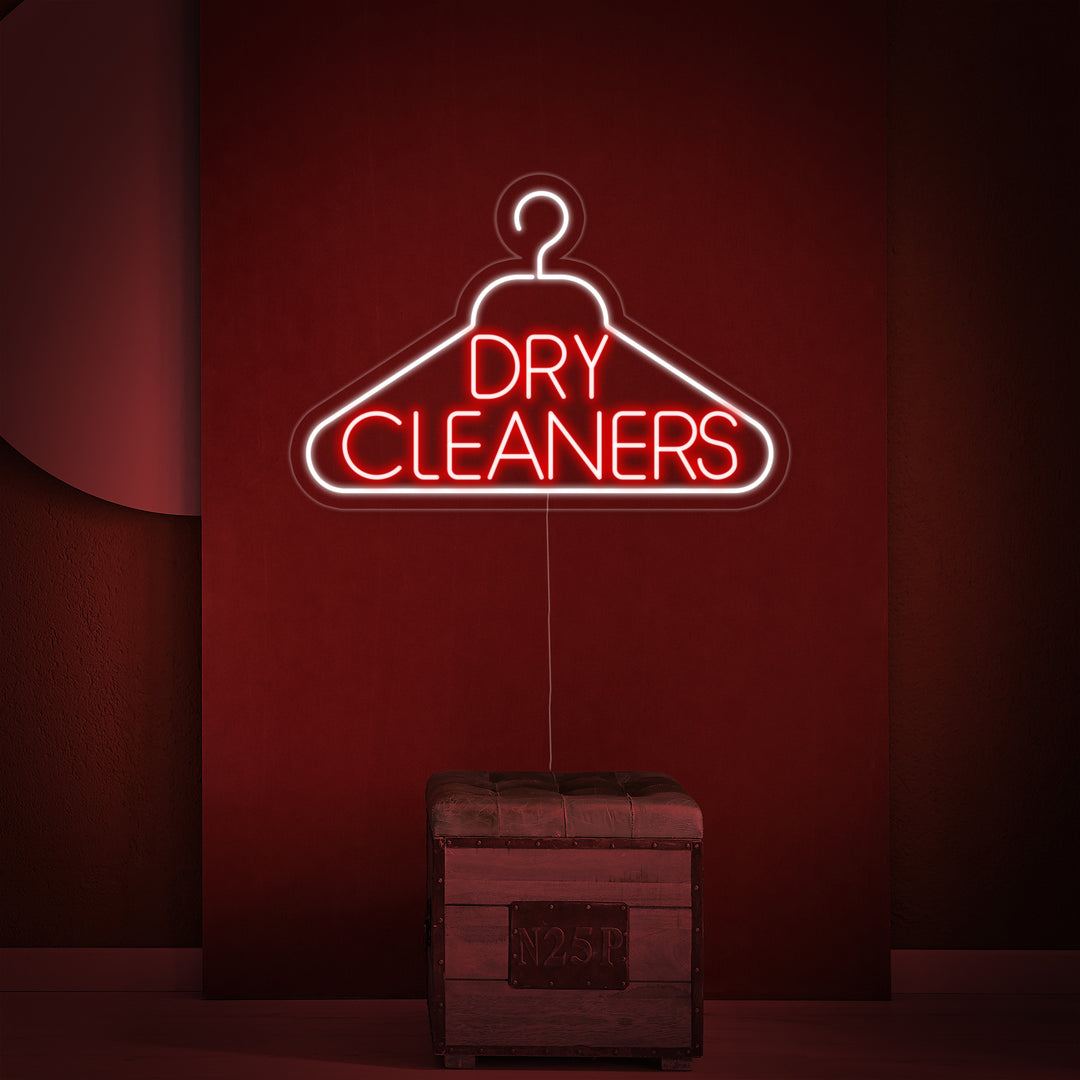 "Vaskeri, Dry Cleaners" Neonskilt