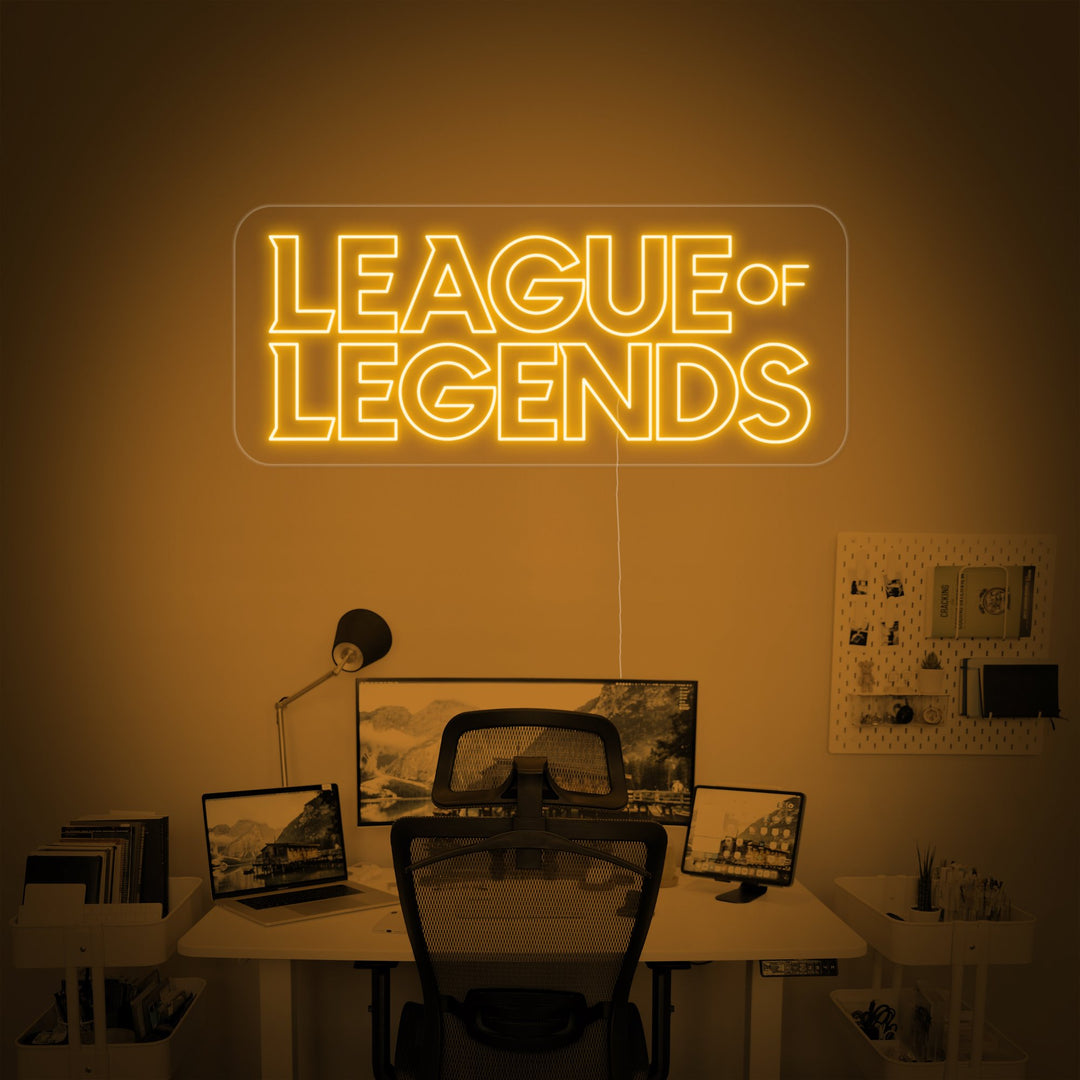 "League of Legends, Indretning Til Spillelokale" Neonskilt