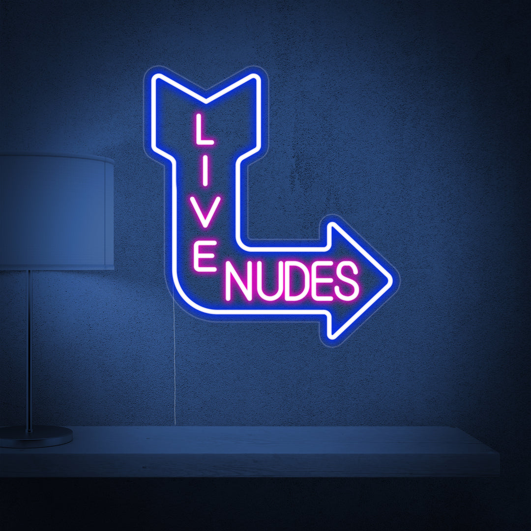"Live Nudes" Neonskilt