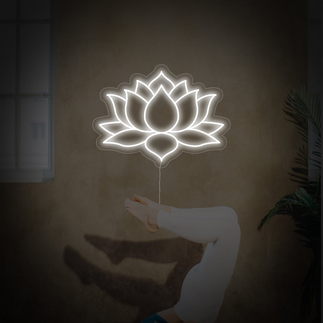 "Lotusblomst Yoga, Yoga Dekoration" Neonskilt