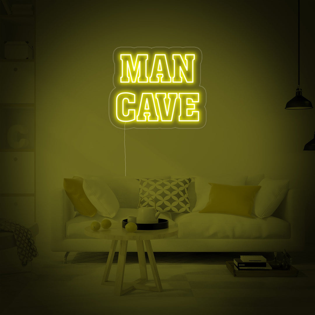 "Man Cave, Gamer Indretning" Neonskilt