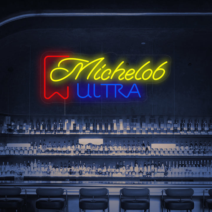 "Michelob Ultra Ølbar" Neonskilt