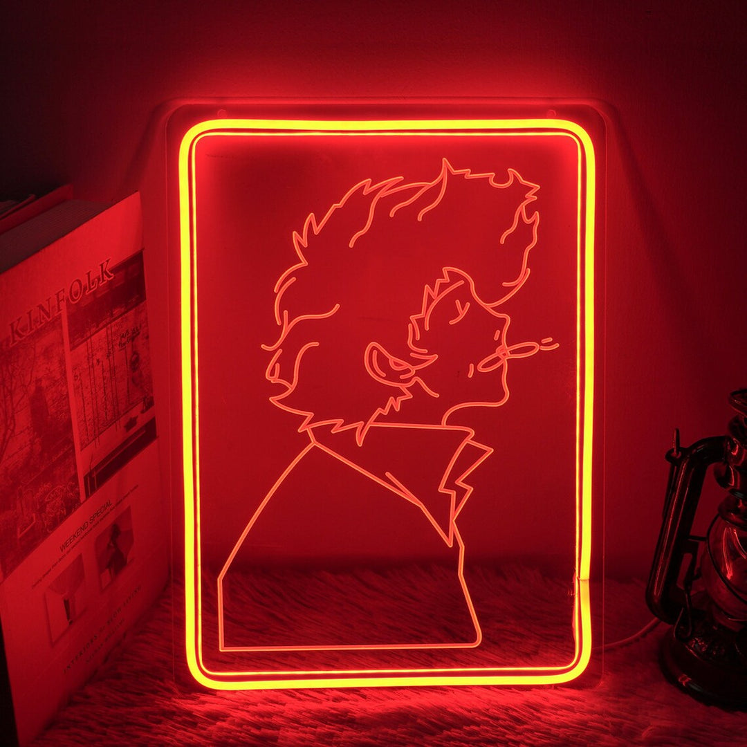 "Popkultur Flagermus Soldat" Mini Neon Skilt