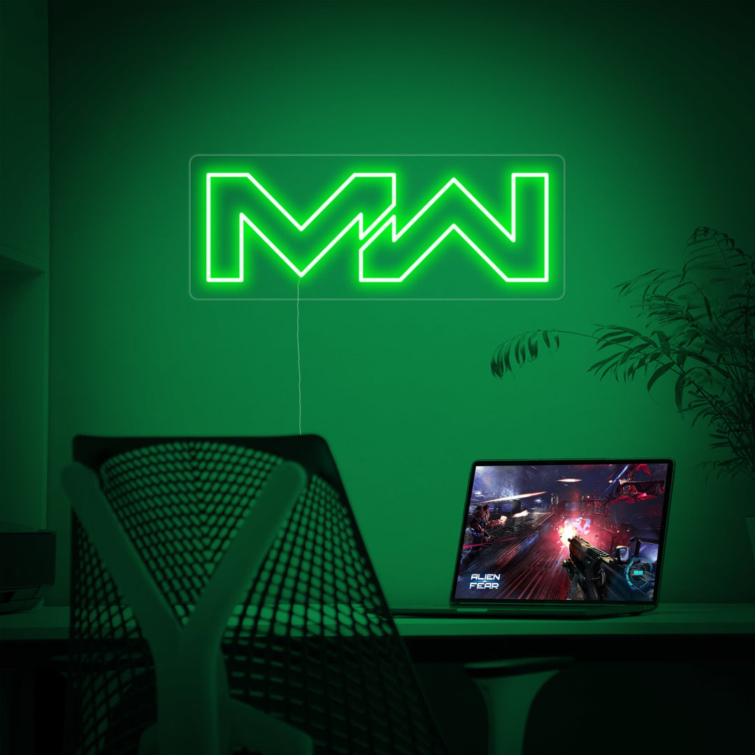 "Mw, Gamer Room Decor" Neonskilt