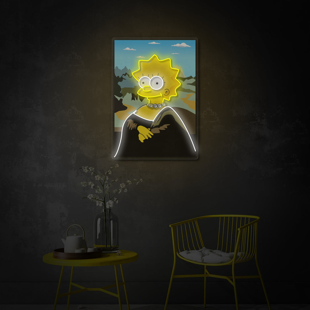 "Mona Simp Art" UV-printet LED-neonskilt