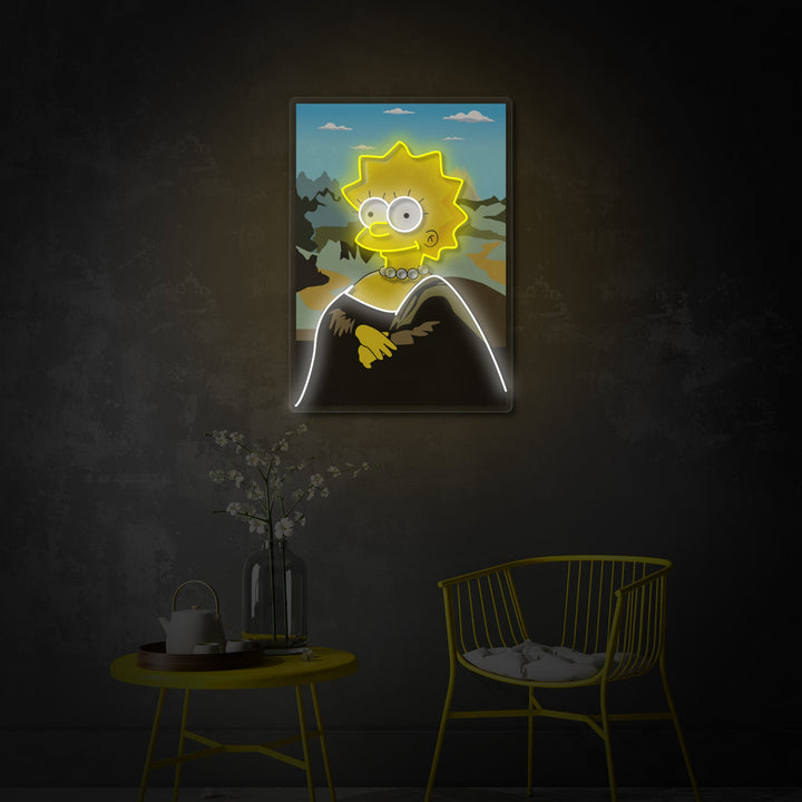 "Mona Simp Art" UV-printet LED-neonskilt