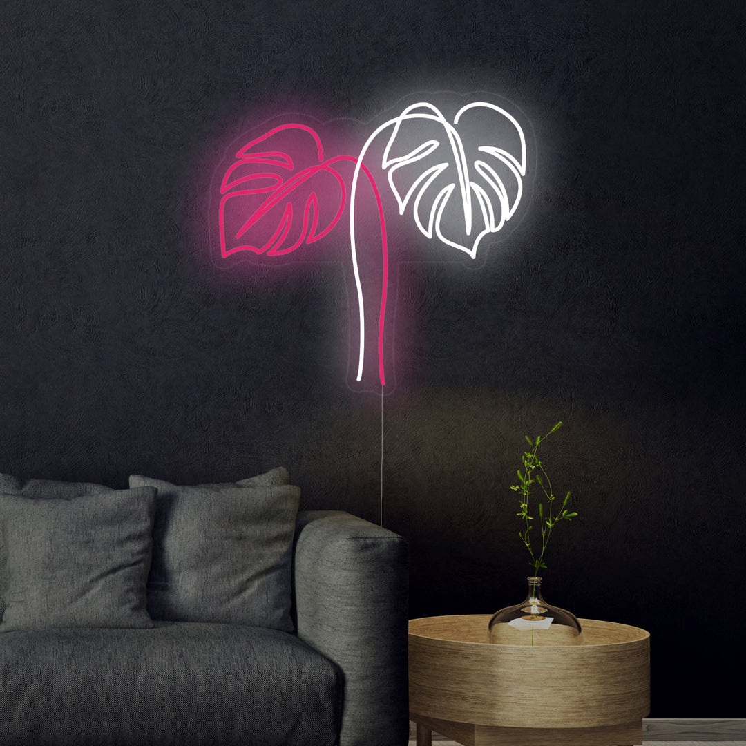 "Monstera-Blade" Neonskilt