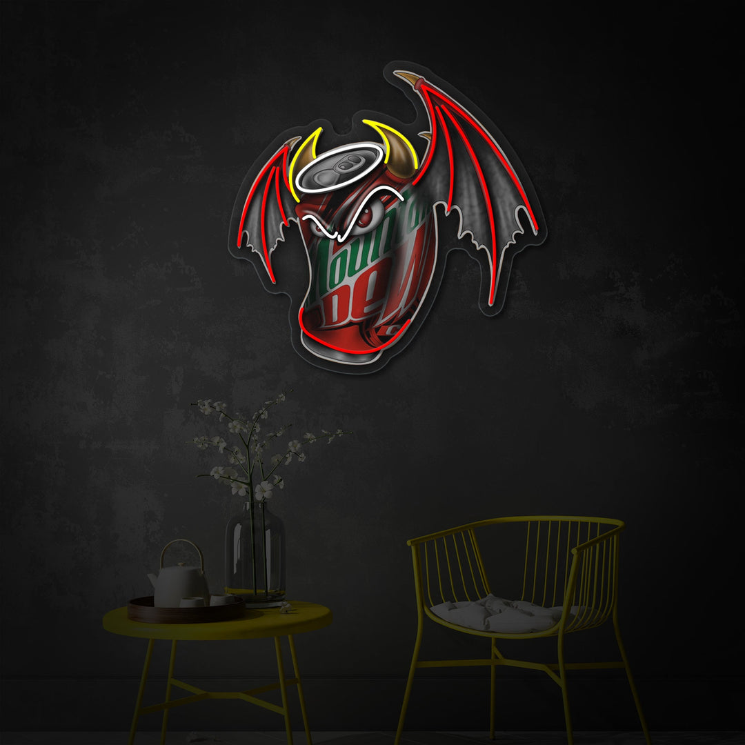 "Mountain Dew Wings" UV-printet LED-neonskilt