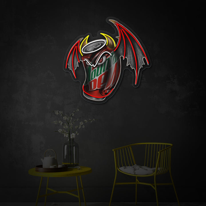 "Mountain Dew Wings" UV-printet LED-neonskilt