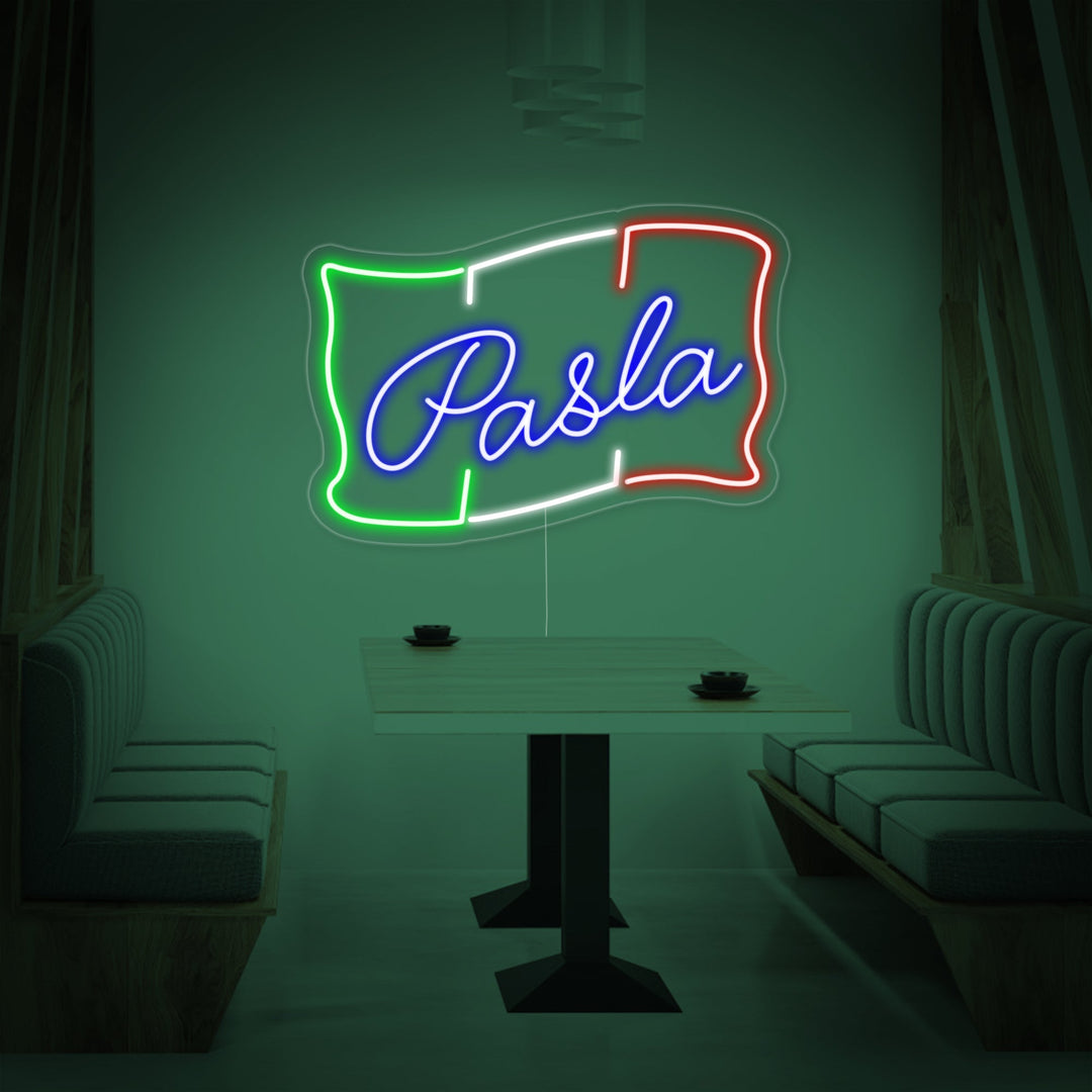 "PASTA, Italiensk mad" Neonskilt