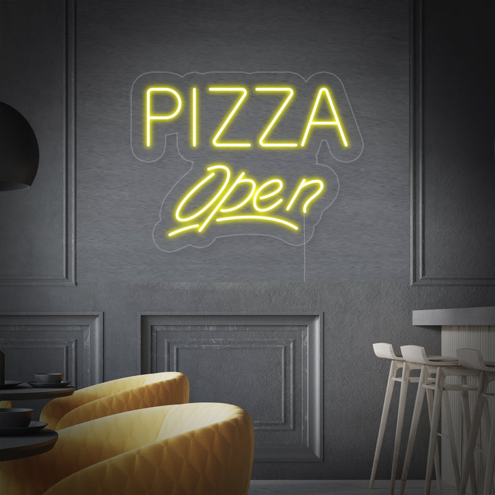 "Pizza Open" Neonskilt