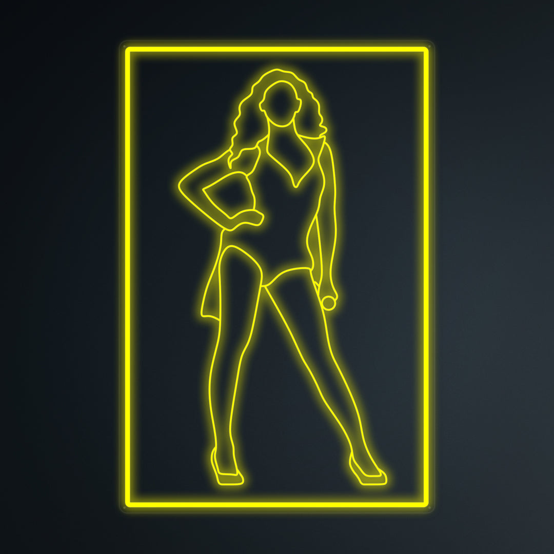 "Popstjerner Beyonce" Mini Neon Skilt