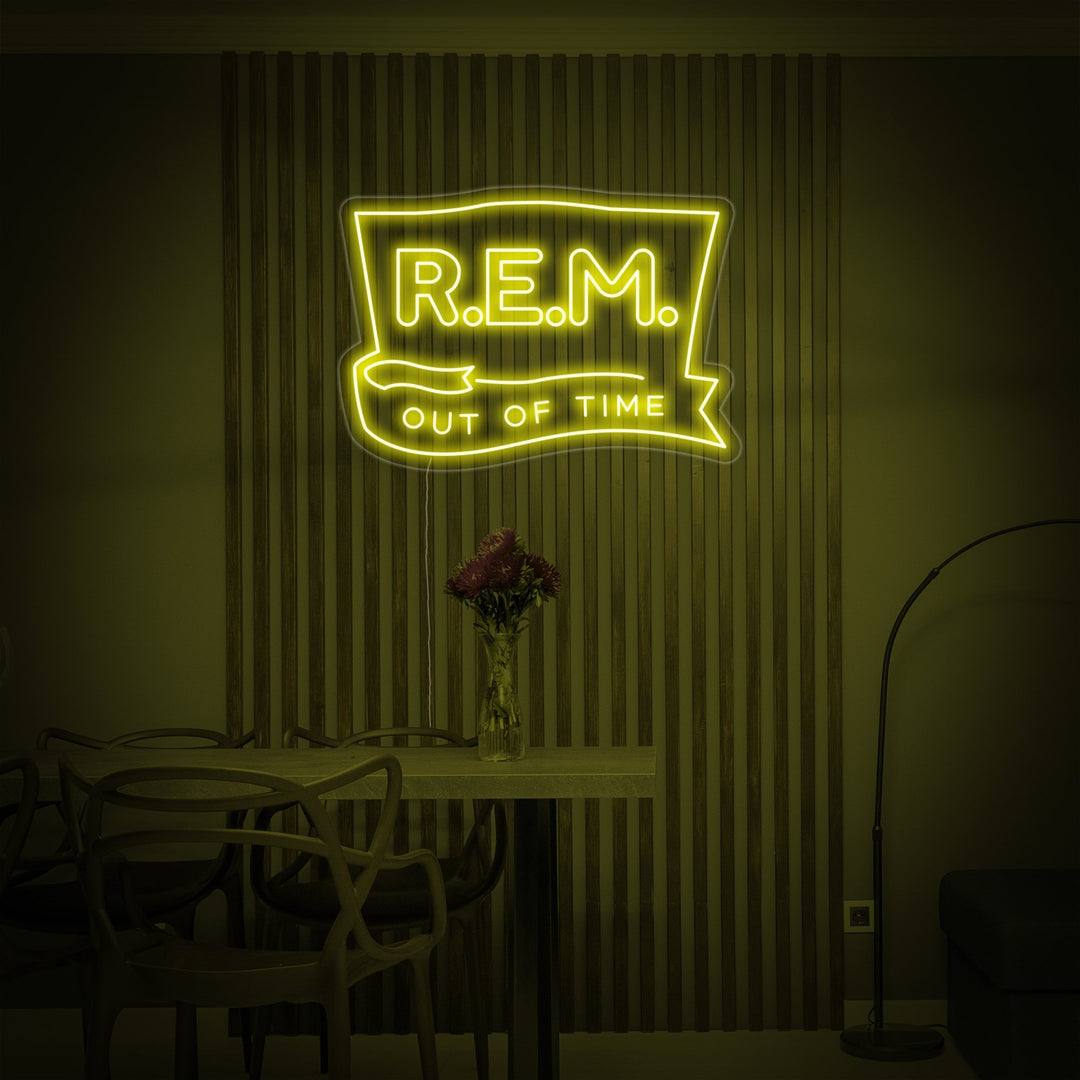 "R-E-M" Neonskilt