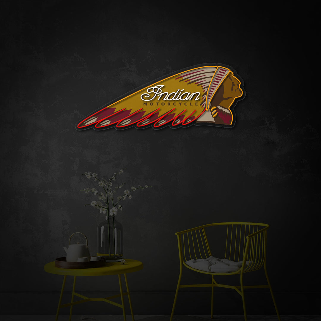 "Retro motorcykel" UV-printet LED-neonskilt