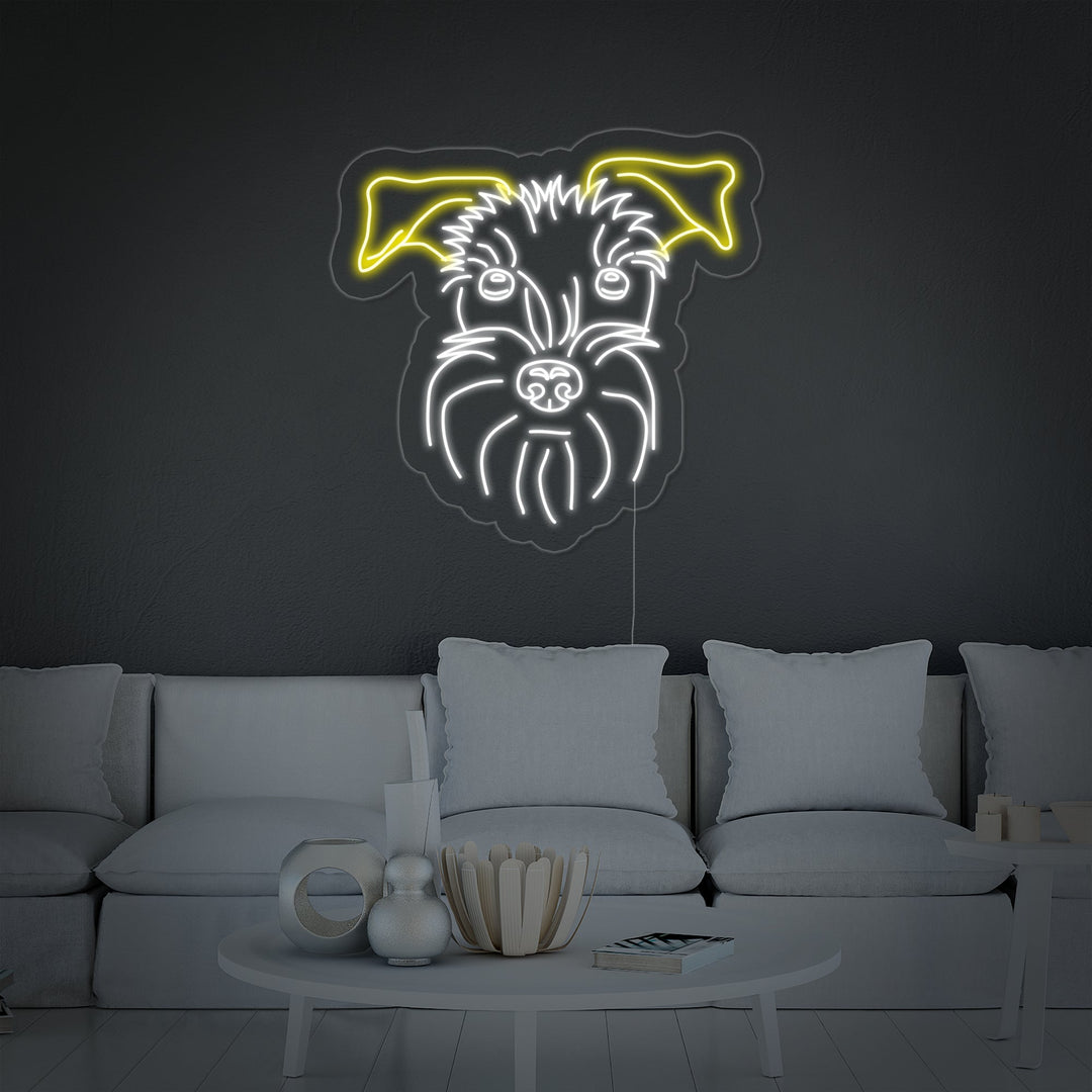 "Schnauzer, Hund" Neonskilt