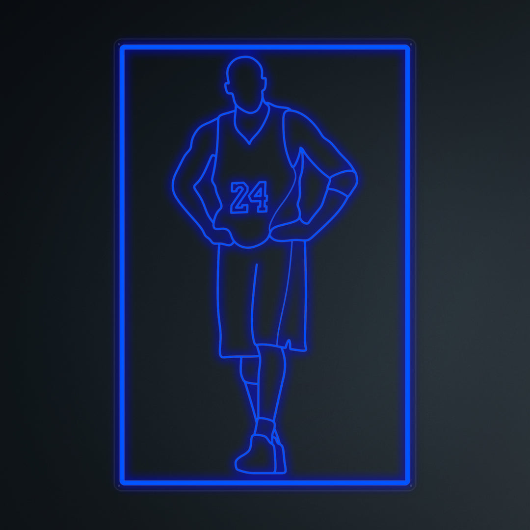 "Basketballspiller 24" Mini Neon Skilt