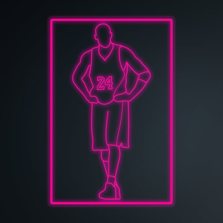 "Basketballspiller 24" Mini Neon Skilt