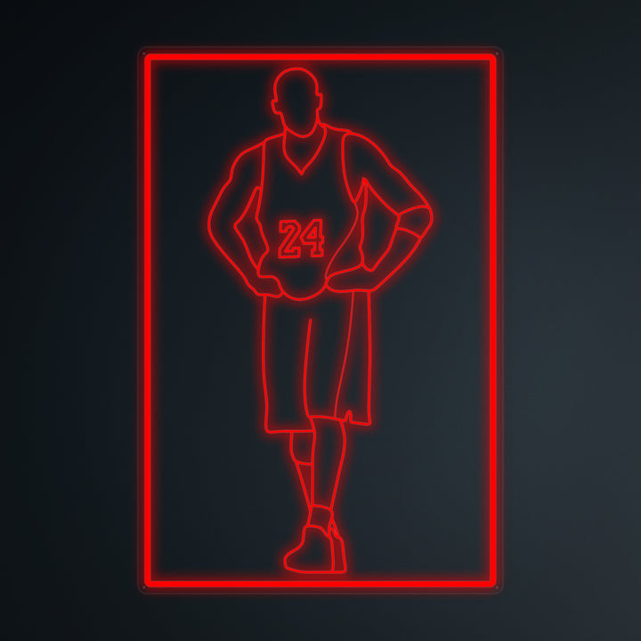 "Basketballspiller 24" Mini Neon Skilt