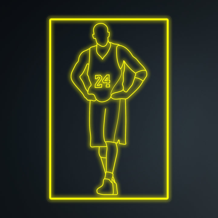 "Basketballspiller 24" Mini Neon Skilt