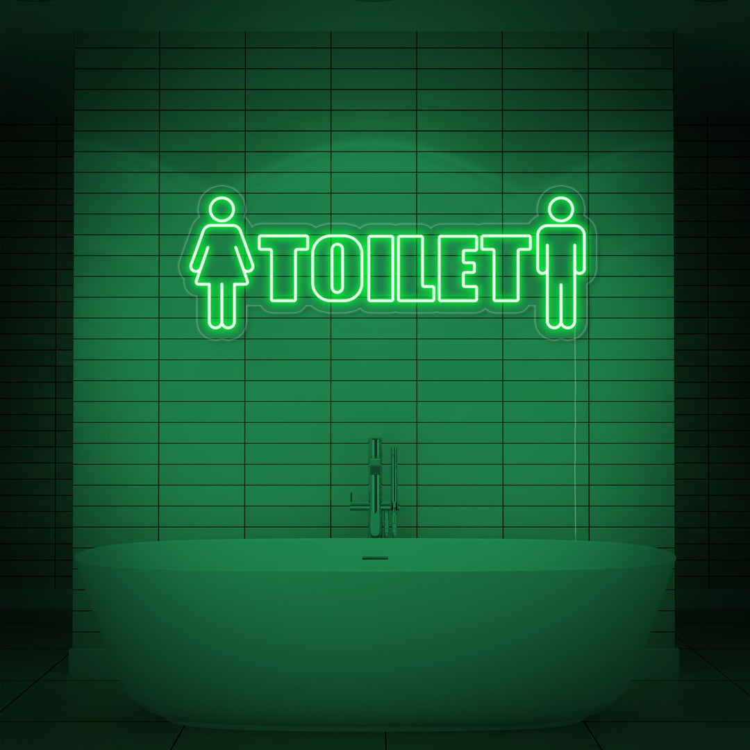 "Toilet, Mand, kvinde" Neonskilt