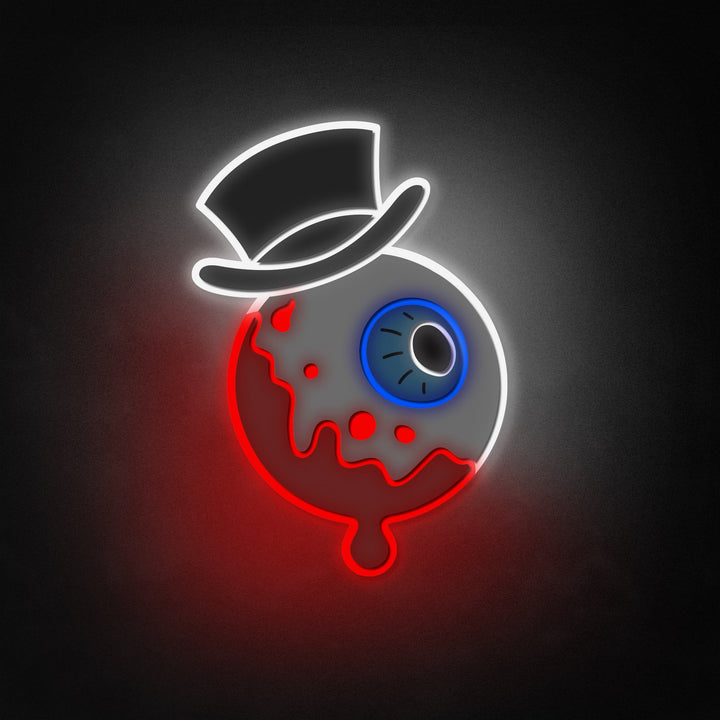 "Top Hat Eyeball" Neon Like