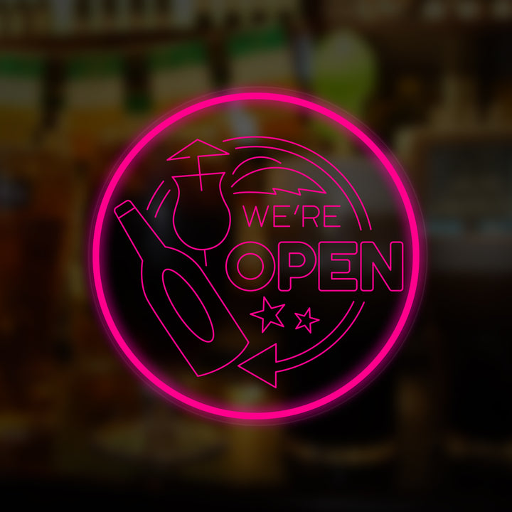 "We Are Open" Pub, Bar Mini Neon Skilt