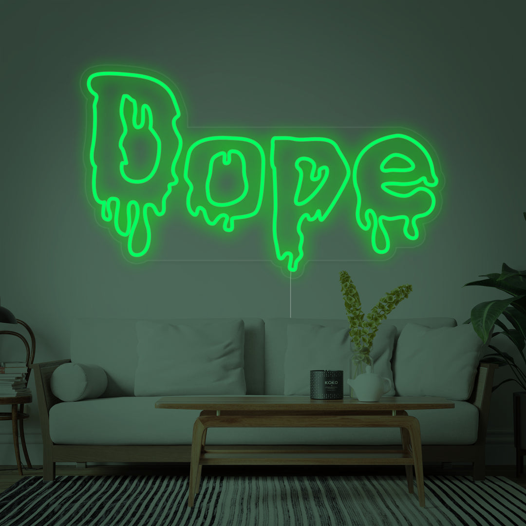 "Marihuana Cannabis Dope" Neonskilt