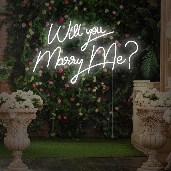 "Will You Marry Me" Neonskilt