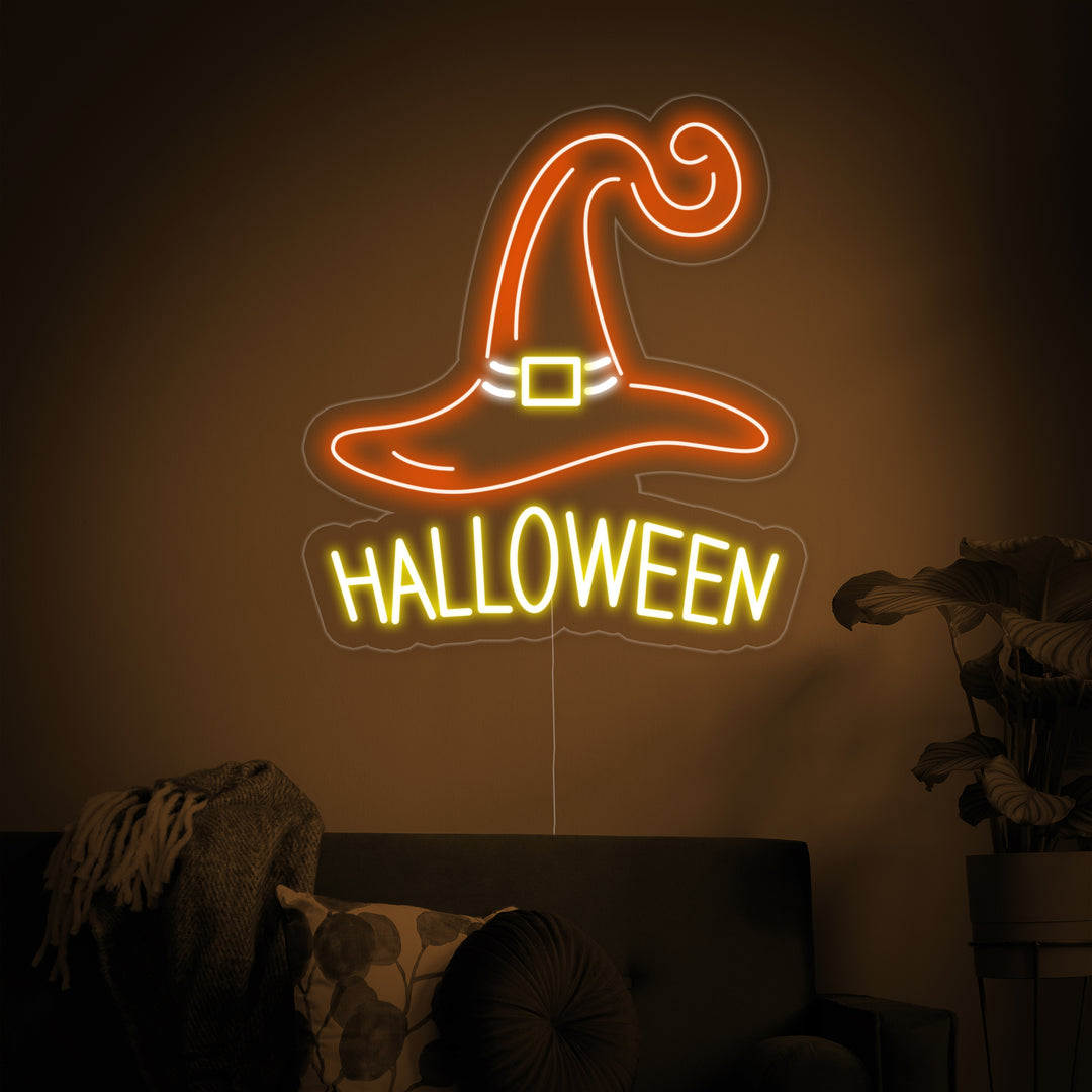 "Heksehat, Halloween" Neonskilt