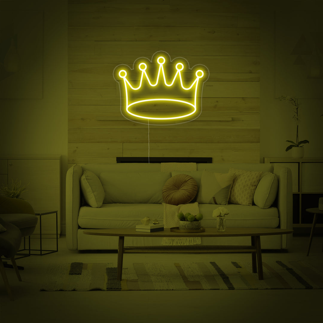 "Yellow Crown" Neonskilt