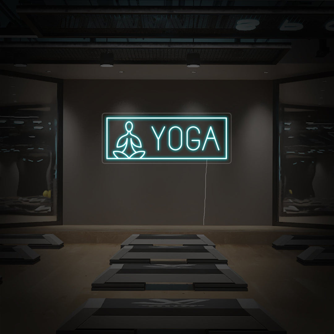 "Yoga, Meditation, Mennesker" Neonskilt