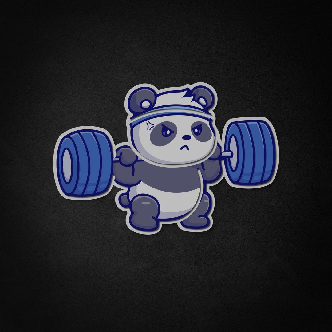 "Sød Panda Lifting Barbell, Gym, Fitness" Neon Like