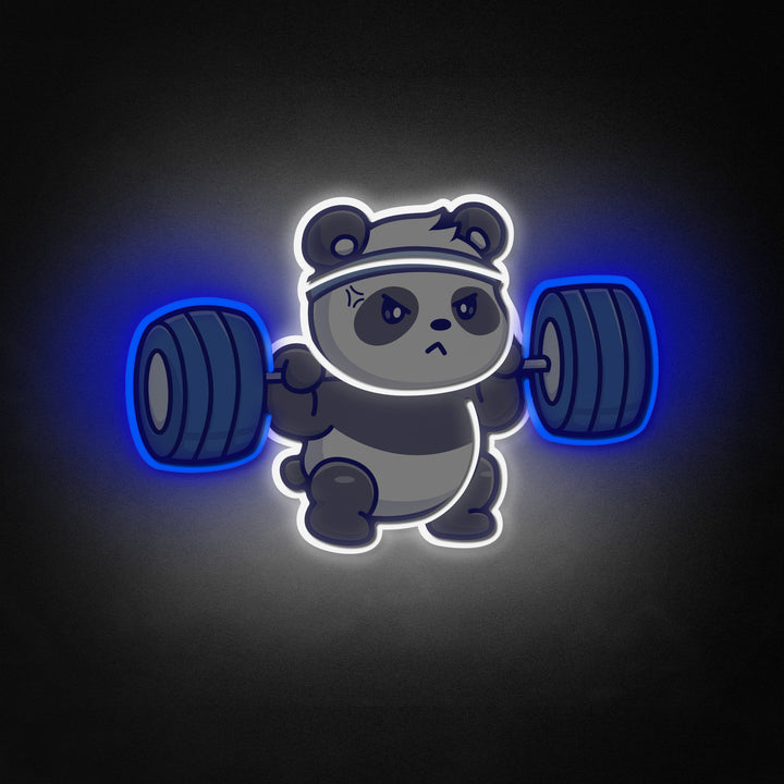 "Sød Panda Lifting Barbell, Gym, Fitness" Neon Like