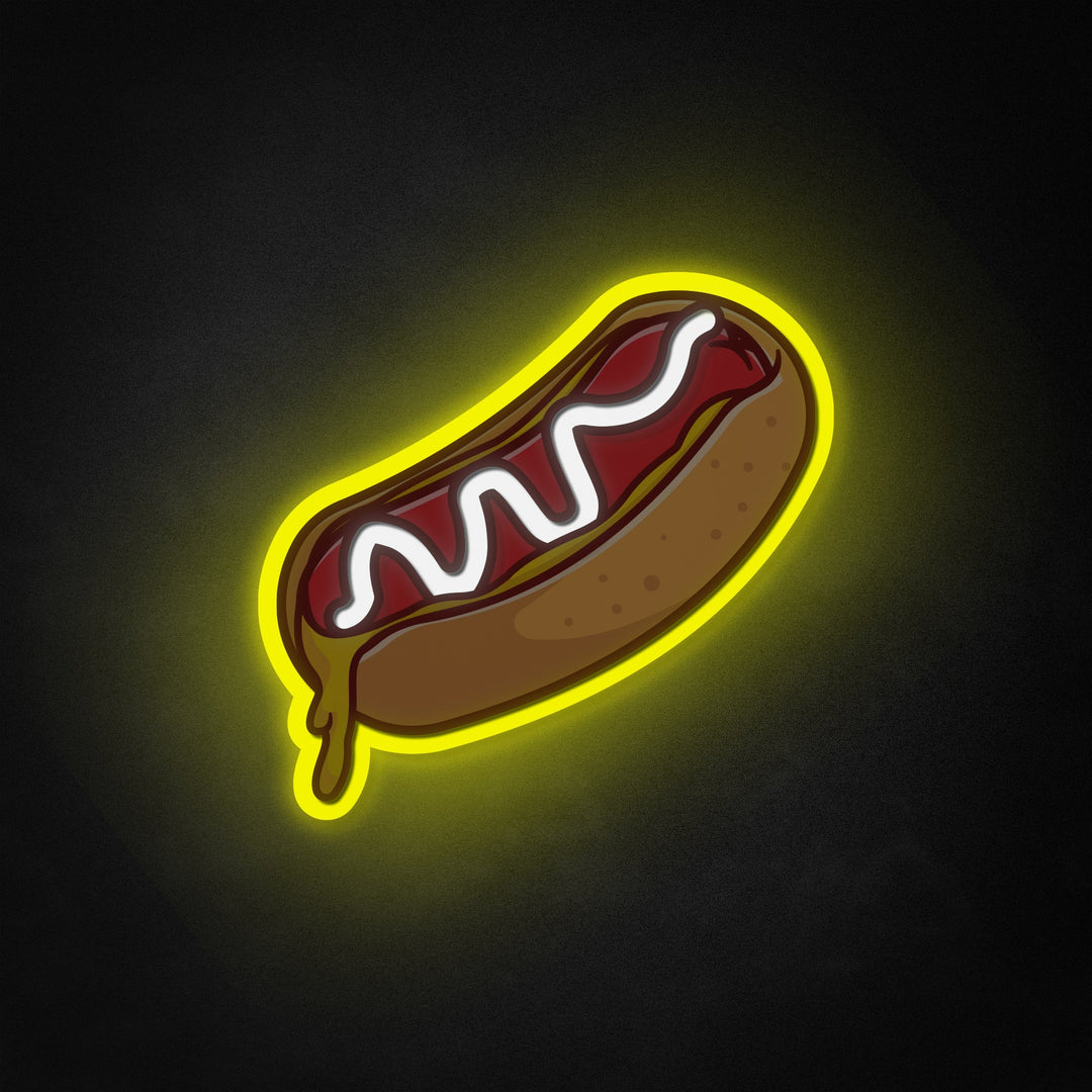 "Hotdog, smeltet mad" Neon Like