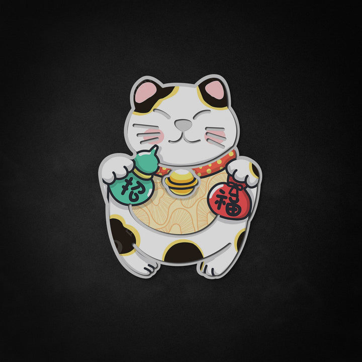 "Lucky Cat, japansk tegneserie" Neon Like