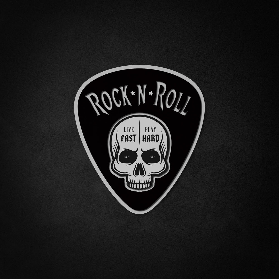 "Rock N Roll, Skull" Neon Like