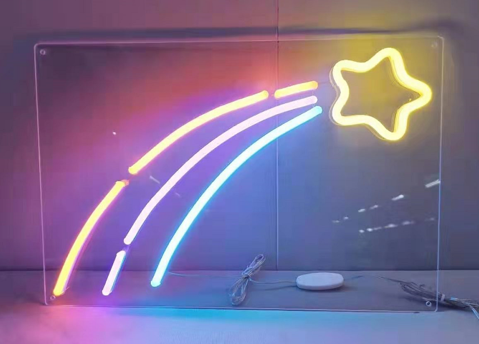 "Stjerneskud" Neonskilt (Lagerbeholdning: 1 enheder)